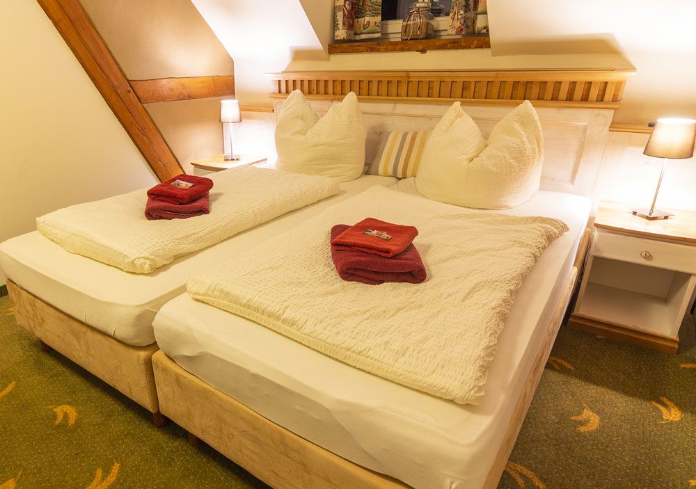 Doppelzimmer Roggen mit Blick ins Mühlenmuseum